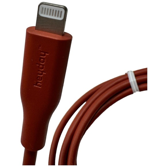 Heyday 6' LTNG to USB-A Round Charging Cable fits iPhone fits iPad - Rose Pink - Picture 1 of 6